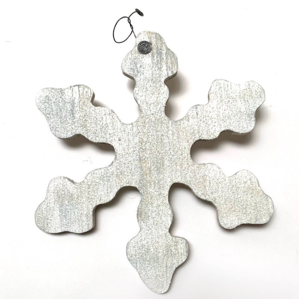 Glittered Wood Snowflake